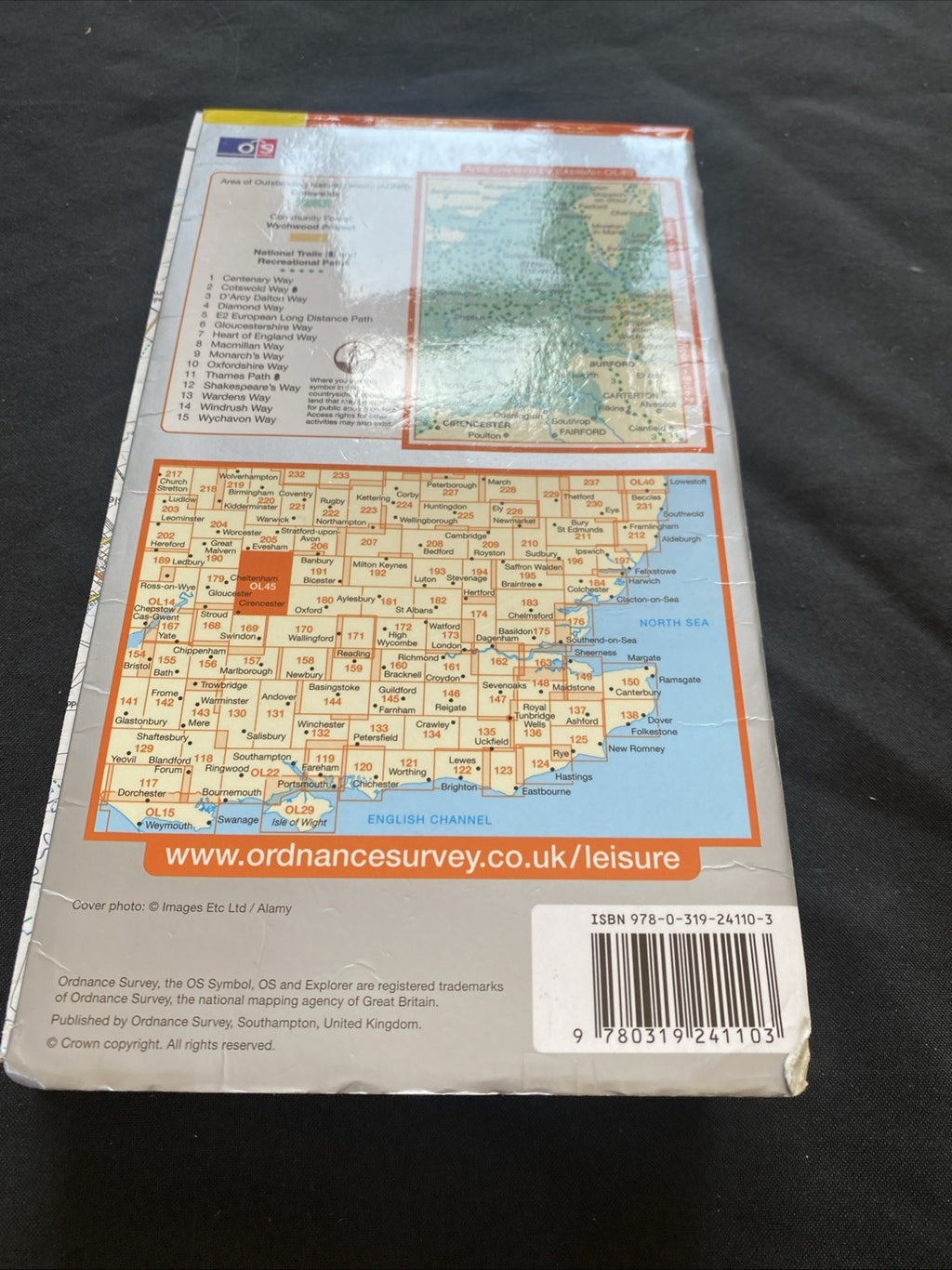 The Cotswolds Ordnance Survey OS Explorer Map #OL45 1:25 scale (1245)