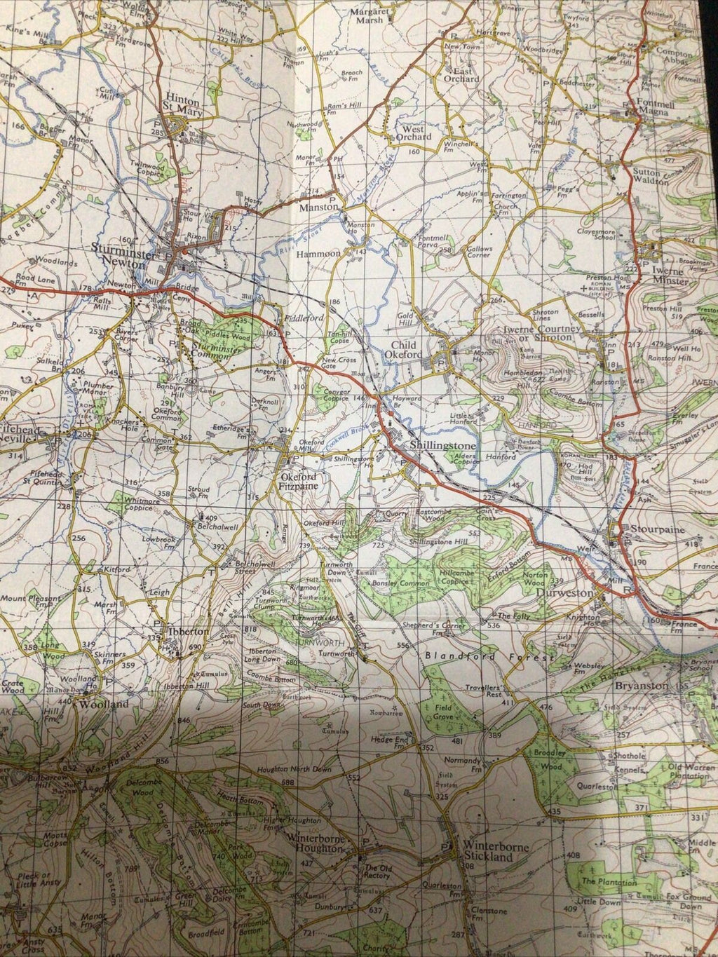 MAP - Ordnance Survey 1 inch 7th Series 1968 - Dorchester CLOTH #178 (8681