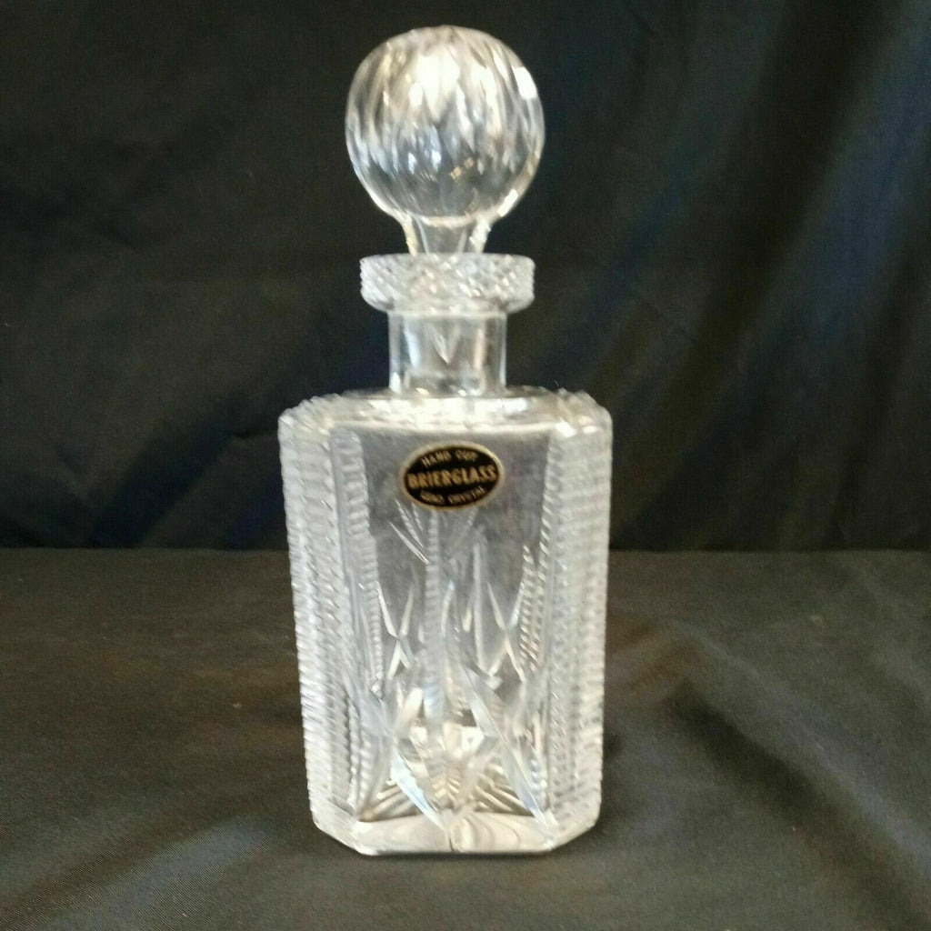 Brierglass Lead Crystal Decanter 24cm high no damage - (8111)