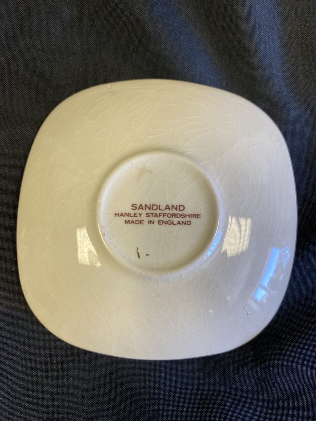 Sandland Hanley Staffordshire Pin Dish with Spaniel by Edwig Megargee - (7719)