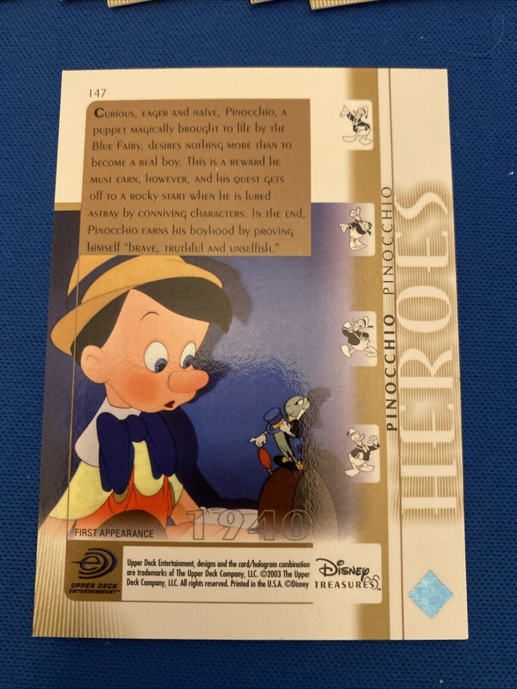 Upper Deck 2003 Disney Treasures Series Heroes x17 Trading Cards -(5746)
