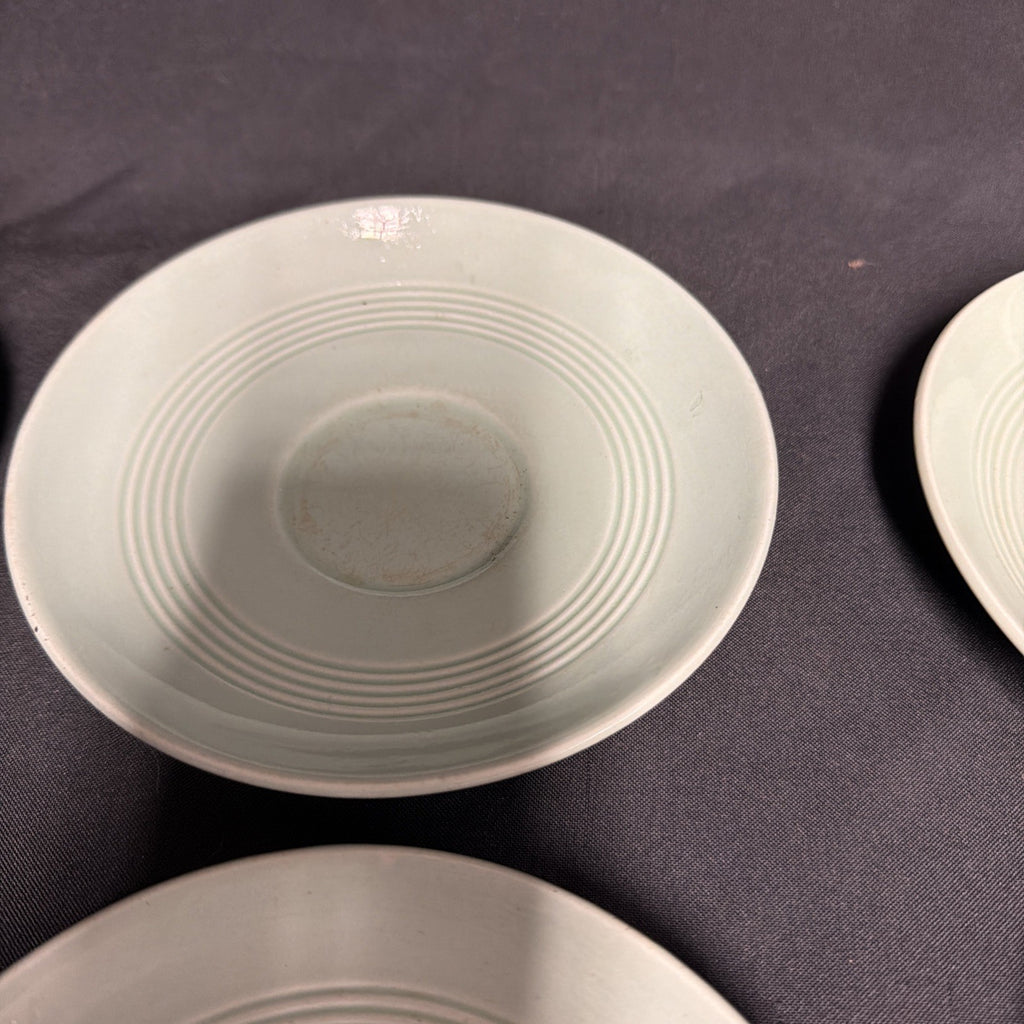 Wood's Ware Beryl Utility Green 1940's Ceramic Tea Saucer x 6 - (1920) 