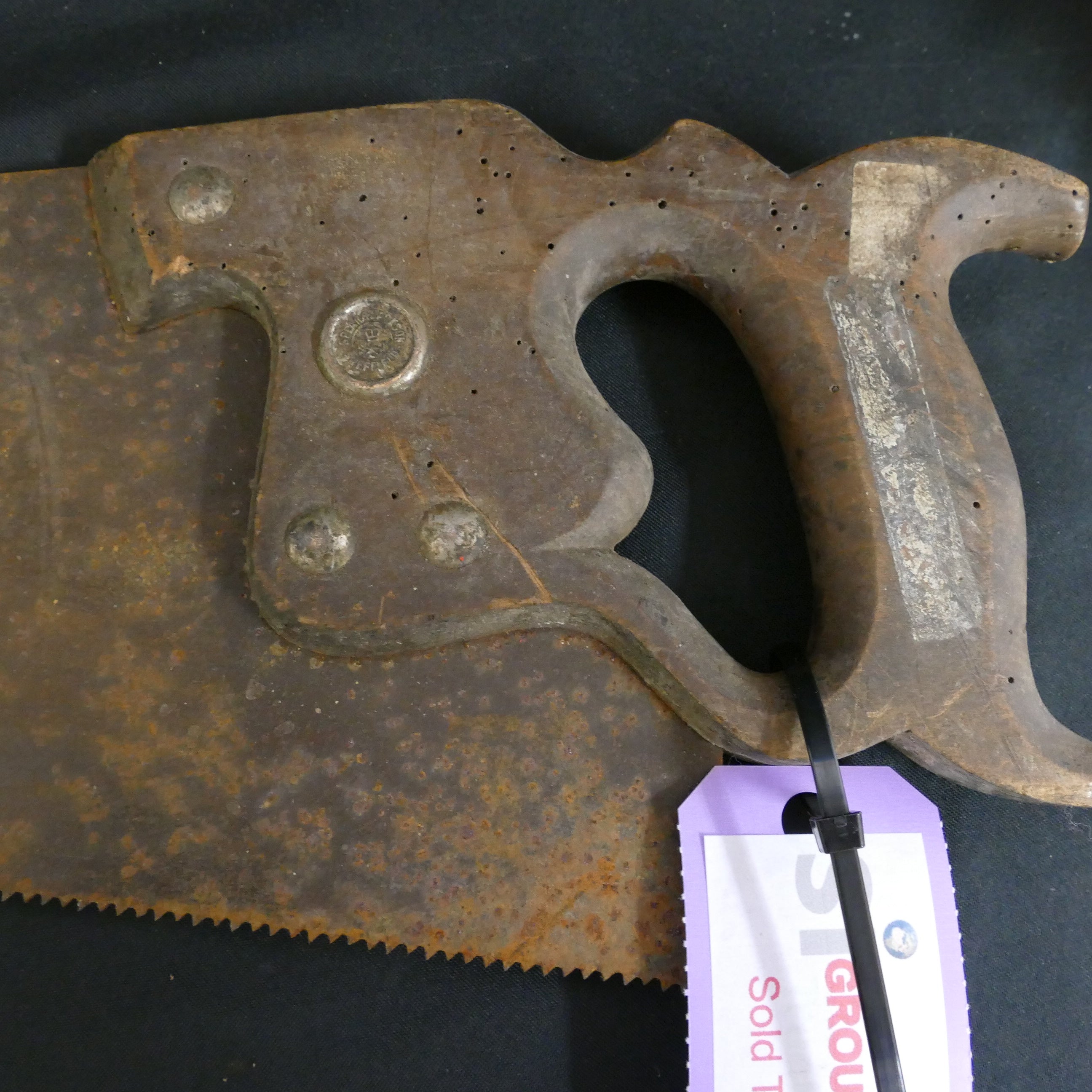 Antique Spear and Jackson saw 68cm with metal Blade Carpenters - (9296)
