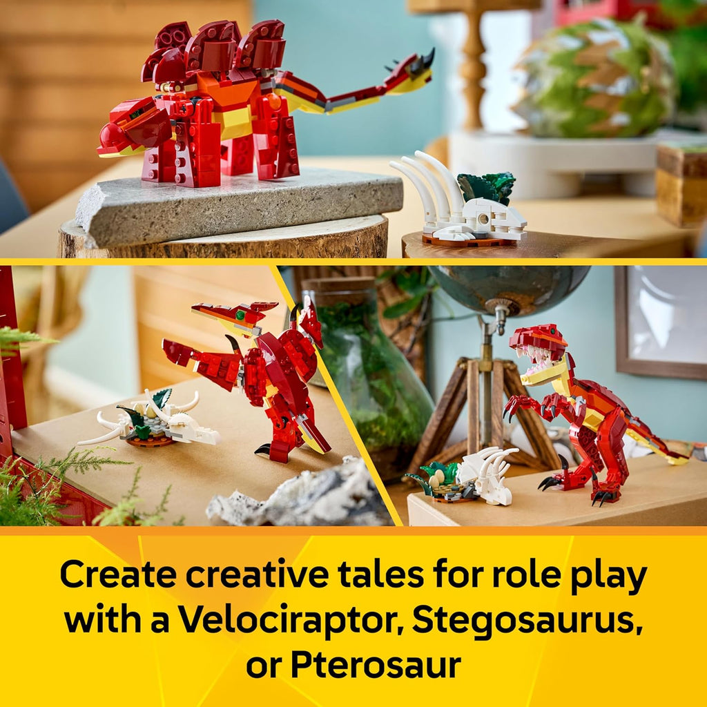 LEGO Creator 3 in 1 - Fierce Dinosaur - Velociraptor / Stegosaurus / Pterosaur - 31379