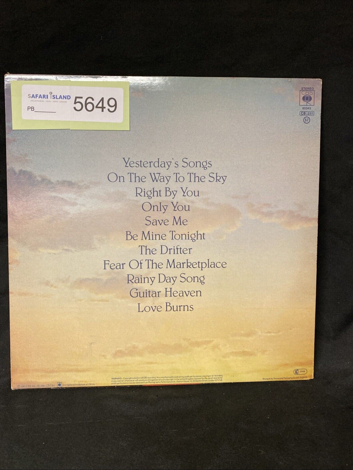 VINYL RECORD - Neil Diamond - On The Way To The Sky - 1981 Album - (5649)
