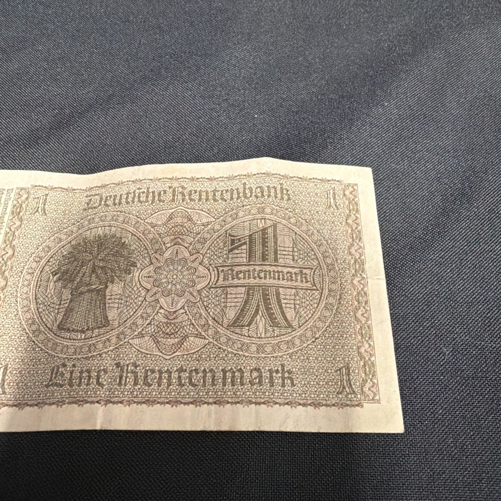 Bank Note Antique 1 Rentenmark Berlin 1937 German Banknote Circulated - (2319)