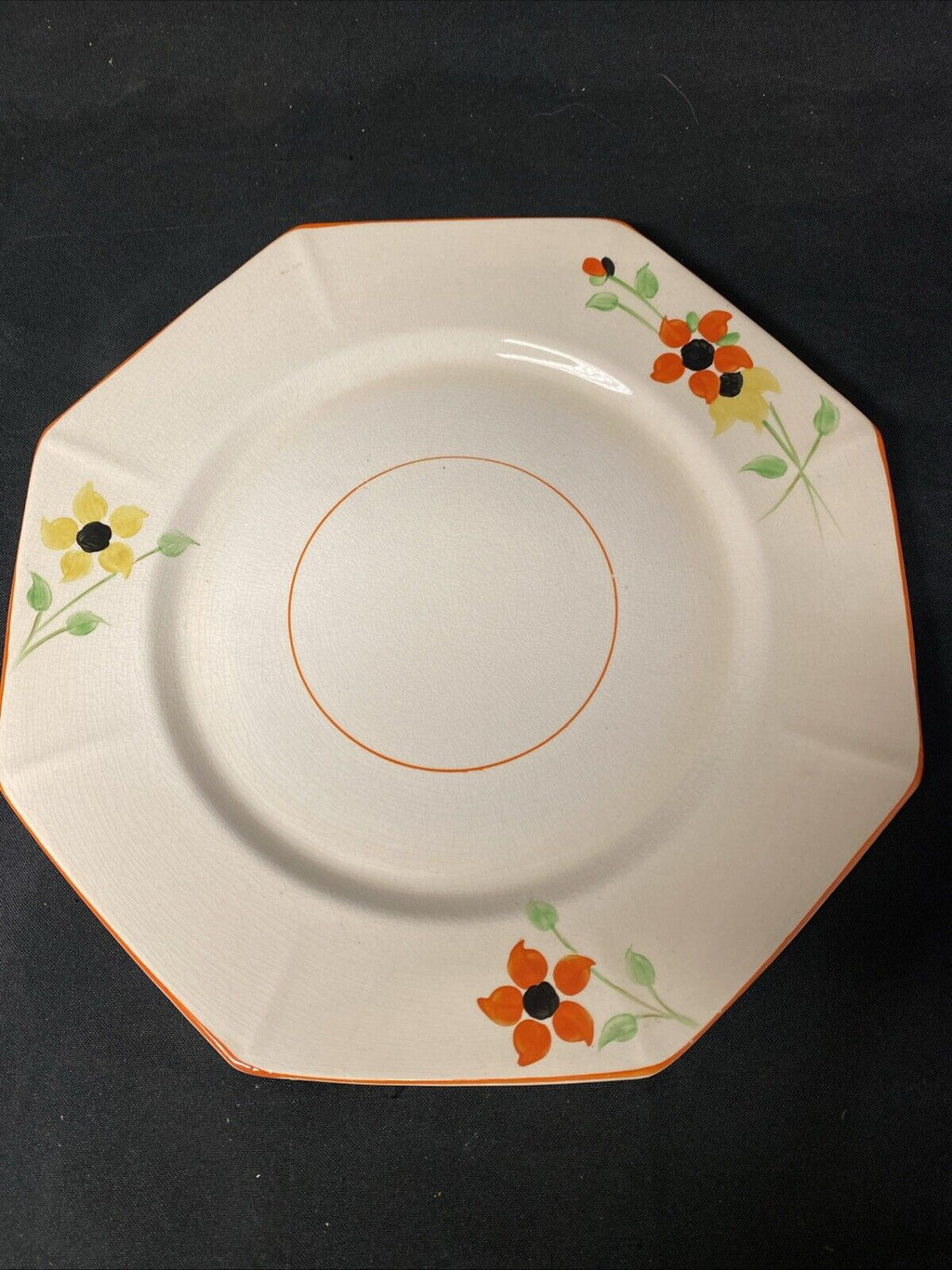 Antique Art Deco Cartwright & Edwards C&E Ltd Handcraft Plate - (5831)