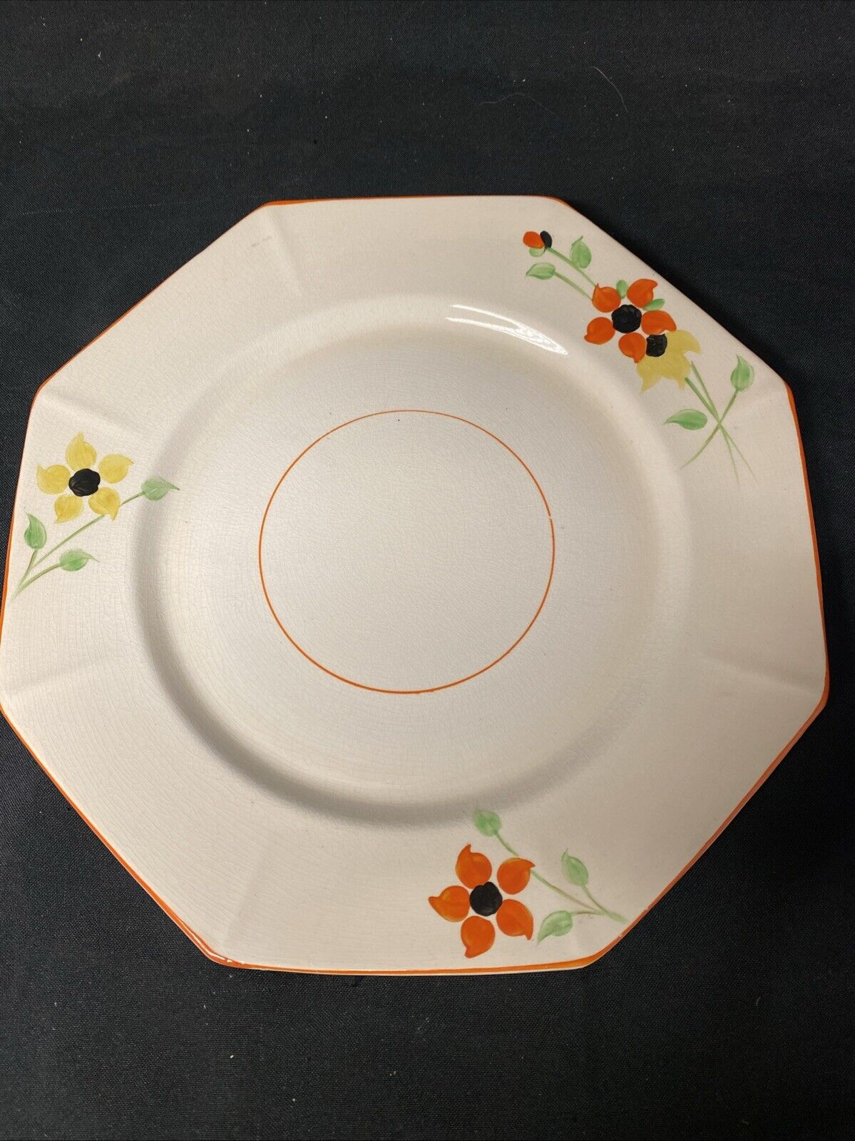 Antique Art Deco Cartwright & Edwards C&E Ltd Handcraft Plate - (5831)