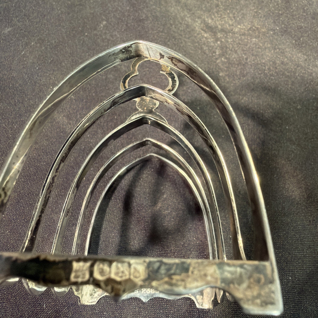 Solid Silver Toast Racks Pair 1940 Cooper Brothers and Sons 82g - (2060)