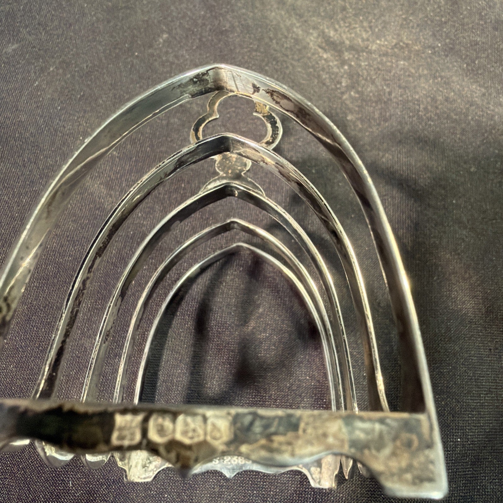 Solid Silver Toast Racks Pair 1940 Cooper Brothers and Sons 82g - (2060)