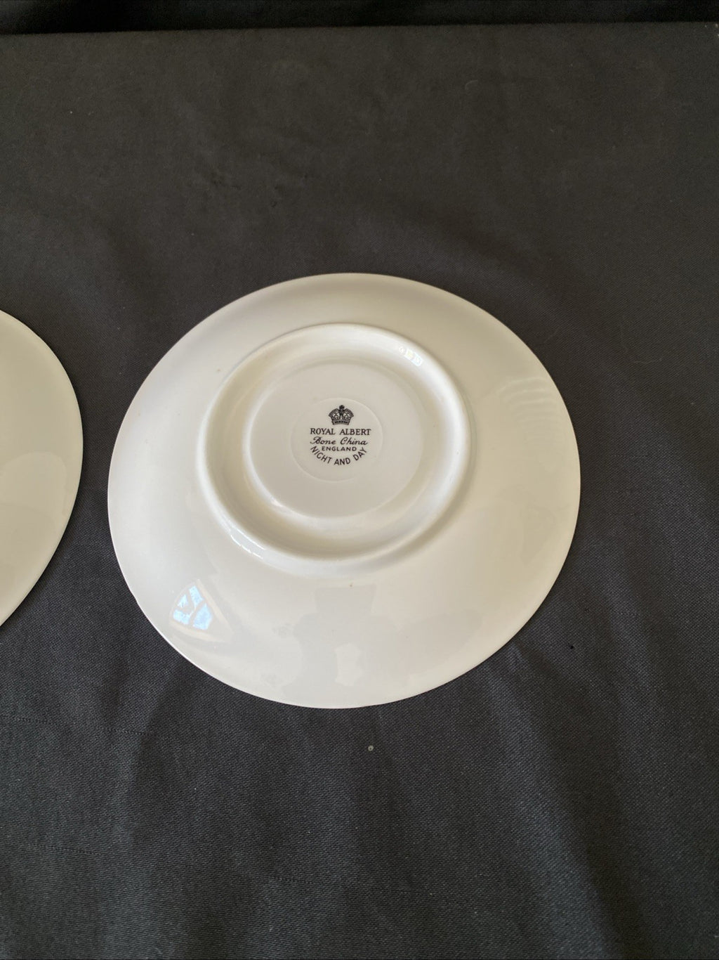 Royal Albert Night & Day 14cm Diameter Tea Saucer x2 Excellent Cond -(5730)