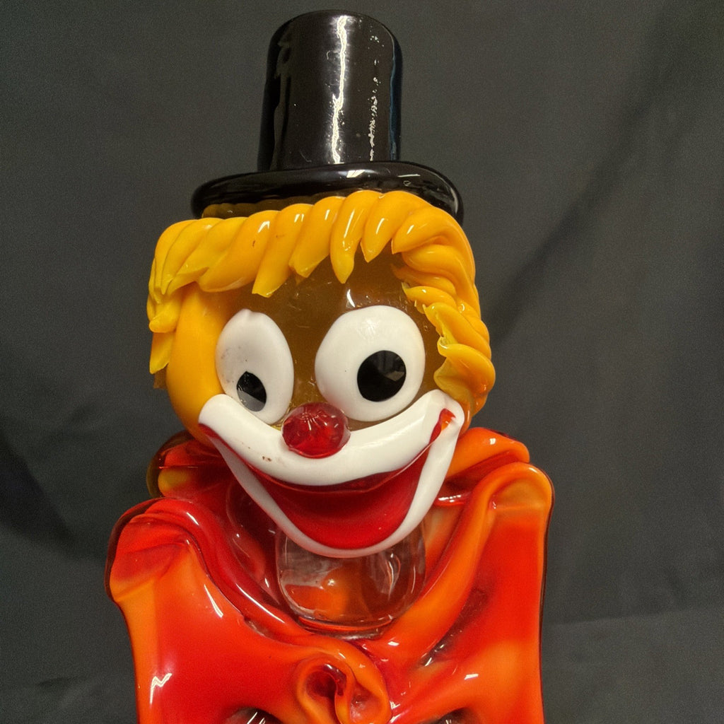 Genuine 1960's Murano Glass Clown with Guitar 10" with label Musician - (1962)