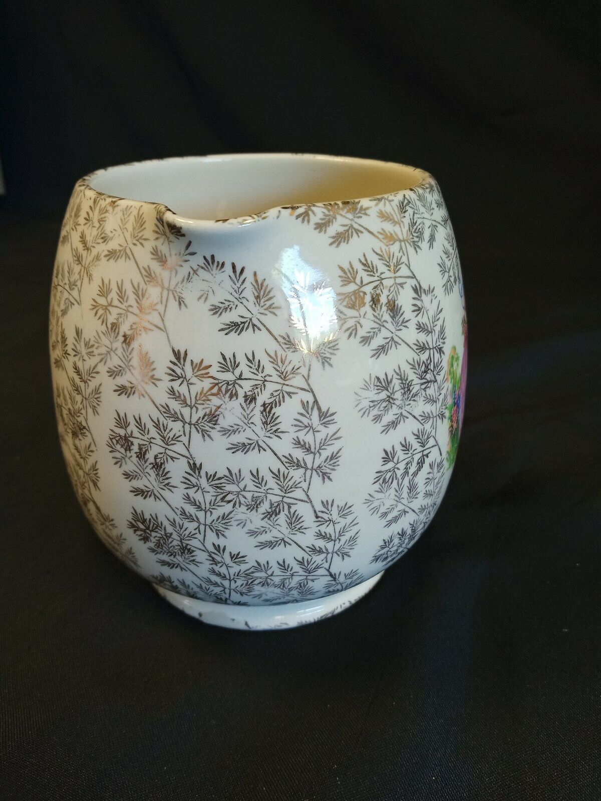 Vintage Jug Sadler Pinkie Crinoline Lady Gilded 12cm Tall - (7889)