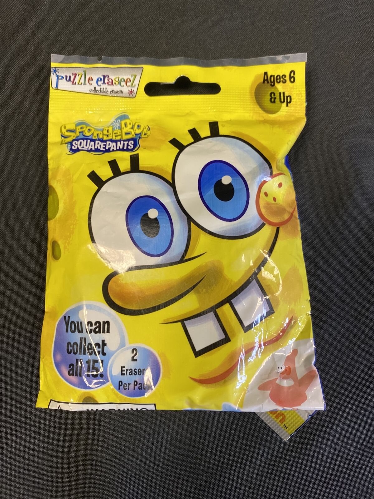 SpongeBob Squarepants Puzzle ErasersEraseez 2 per unopened pack - (7274)