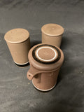 Hornsea CONTRAST Lancaster Vitramic England Vinegar Salt & Pepper Pots 1976 (9285)
