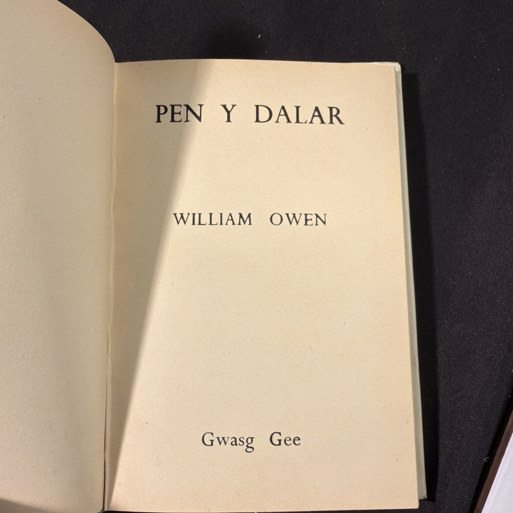 Pen Y Dalar, William Owen - Welsh Language book with DJ - (1844)