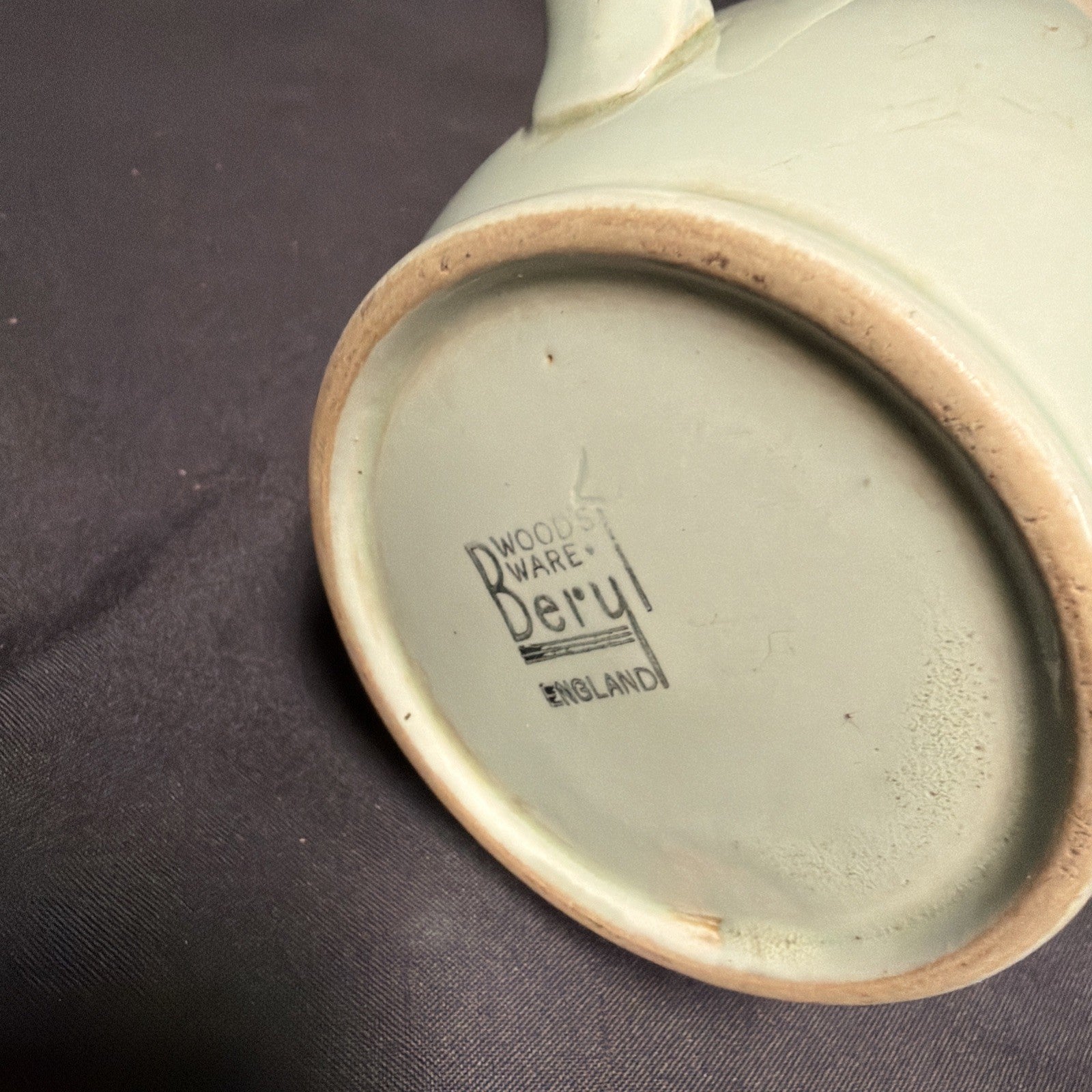 Wood's Ware Beryl Utility Green 1940's large Jug 12cm tall, 13Cm D.- (1924) 