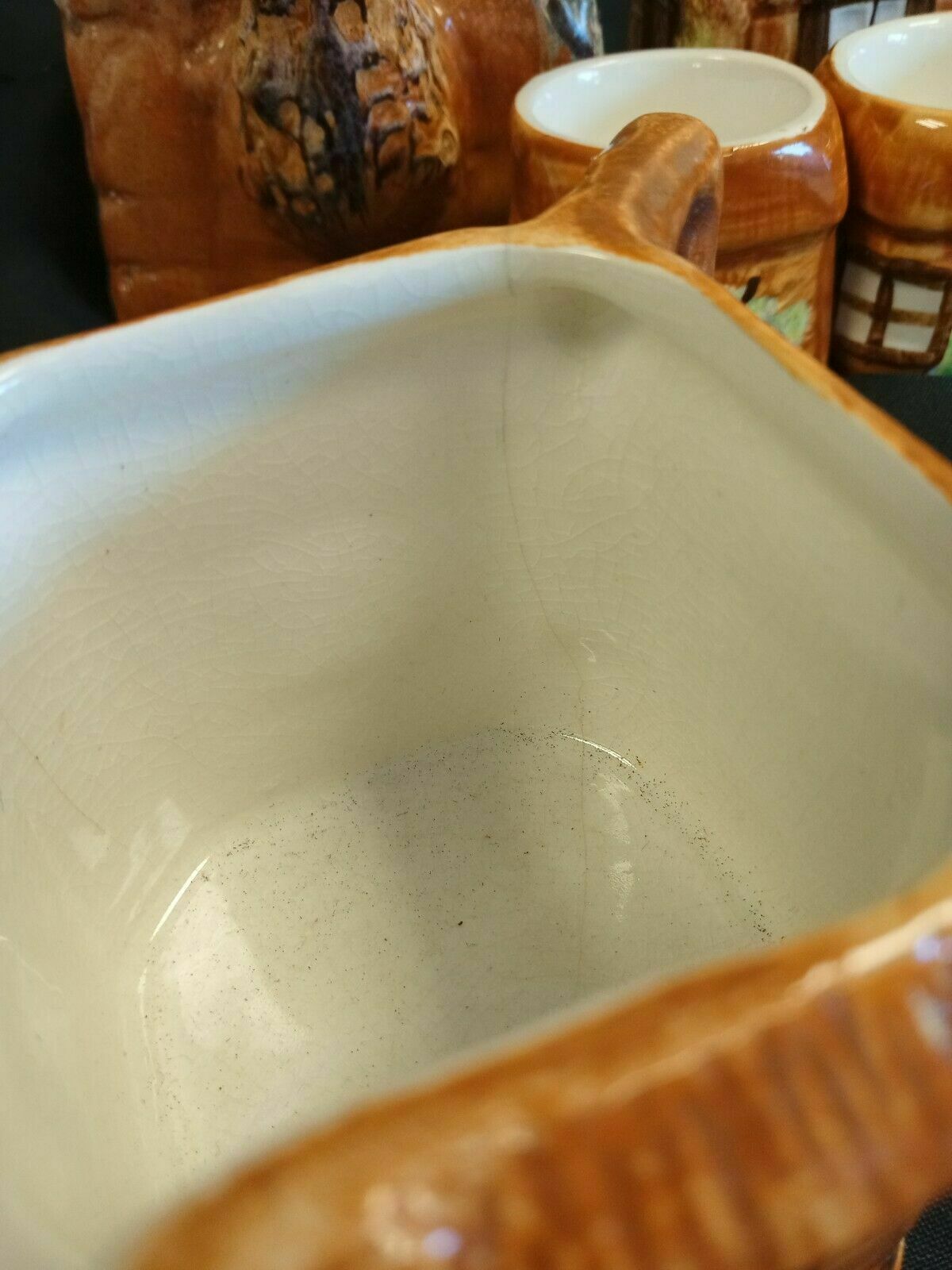 Price Kensington Ye Olde Cottage Teapot, Egg cups, Creamer, Sugar pot - (7901)