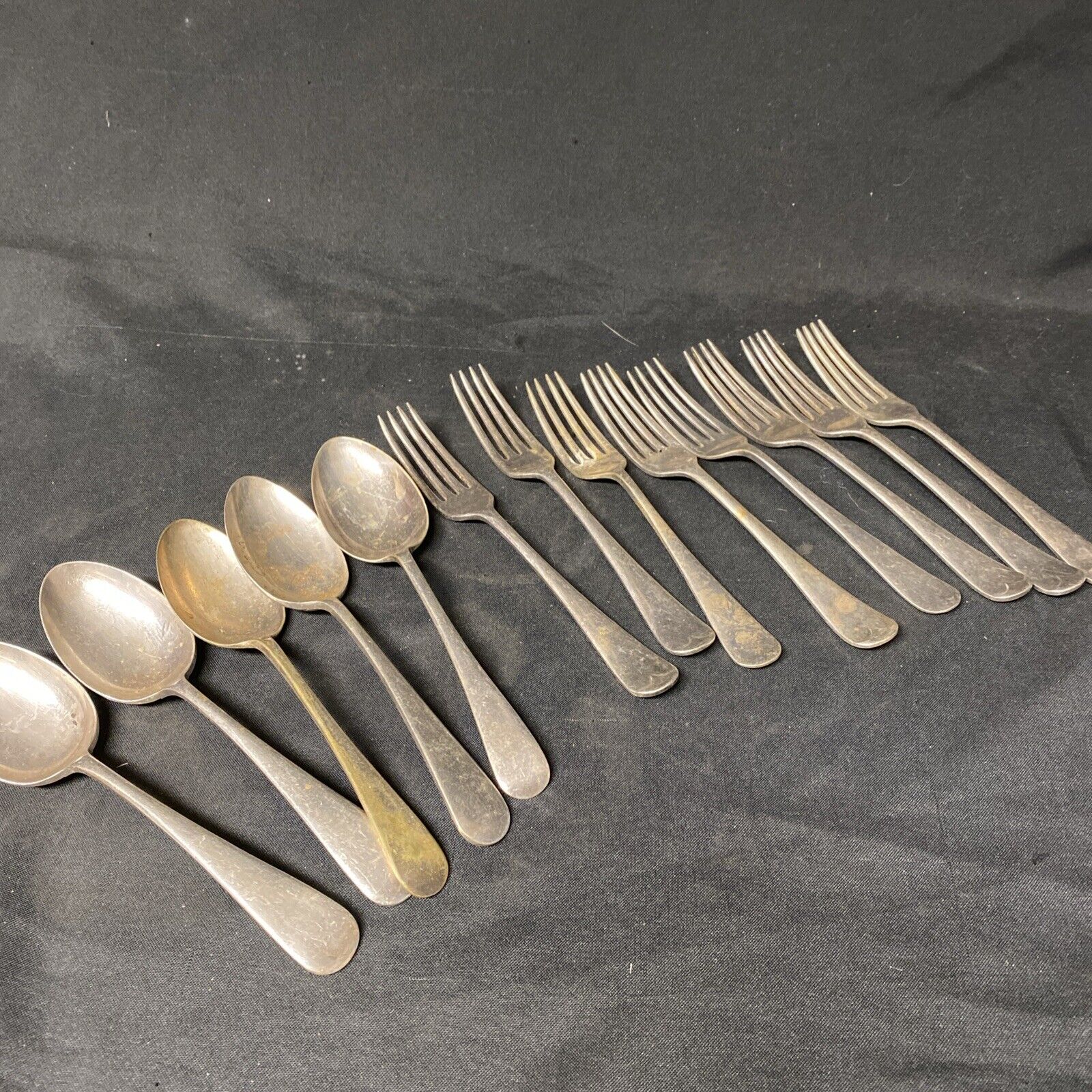 13 Pieces Castle.T EPNS Silver Plated Cutlery Assorted A1 Grade Vintage -(5354)