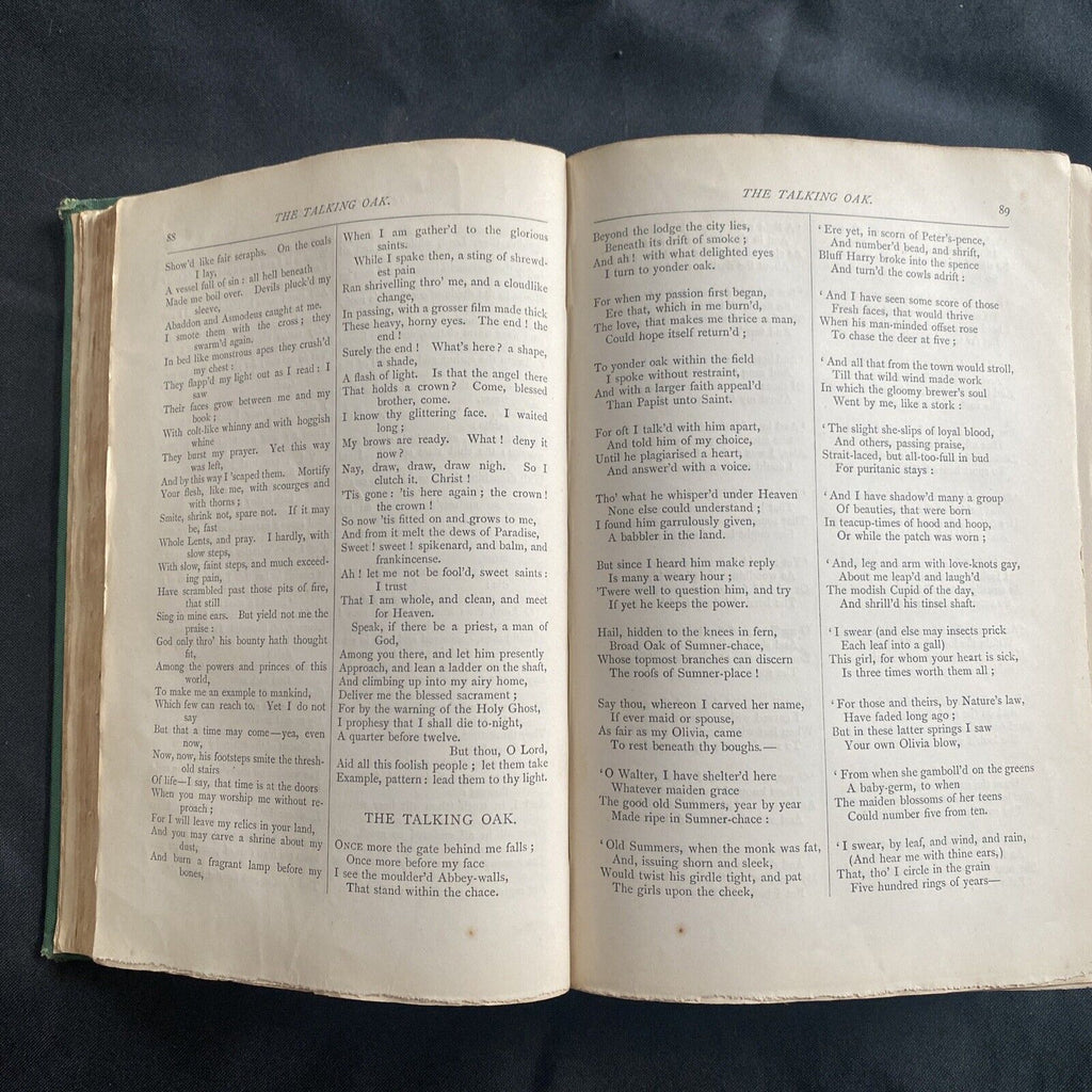 BOOK - The Works of Tennyson - Macmillan & Co 1884 print - (9672)