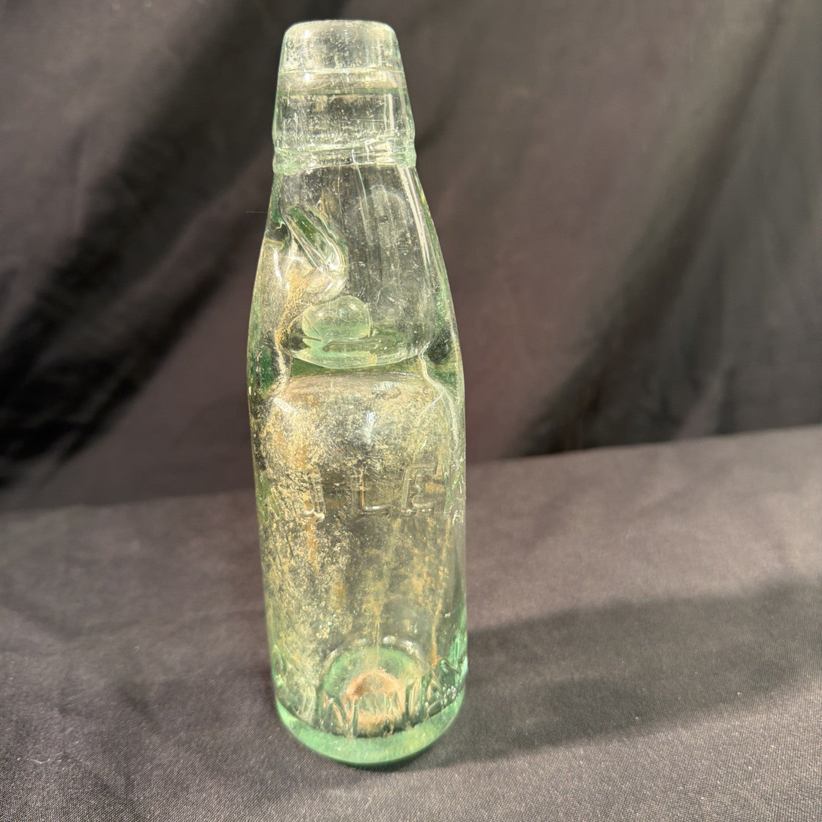 Antique Glass Bottle A.J. LEY Conway Codd 1800's 19cm tall - (2015)