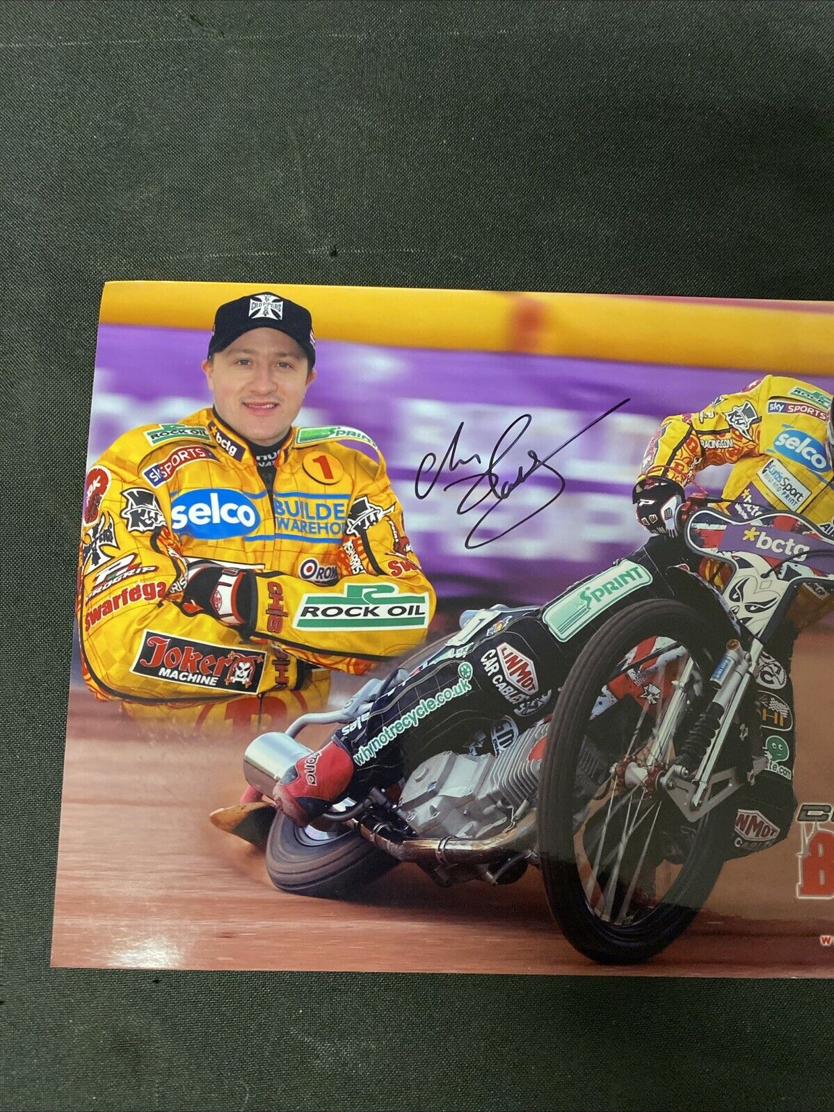 Chris Bomber Harris Speedway Star Photo Hand Signed Genuine Autograph -(8915)