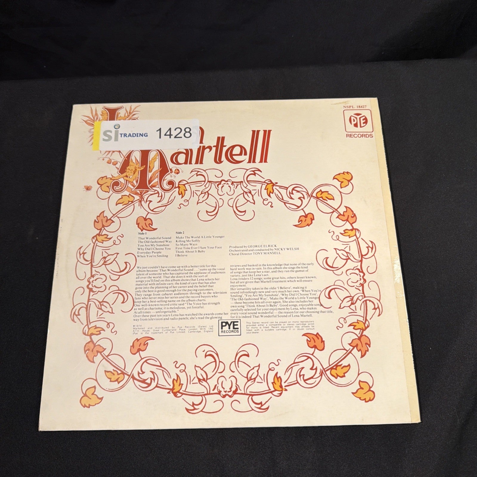 VINYL RECORD - That Wonderful Sound of Lena Martell - 1974 - (1428)