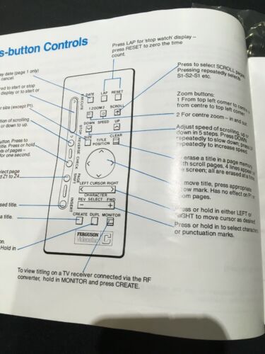 Ferguson Videstar Caption Generator VA286 with manual - (6902)