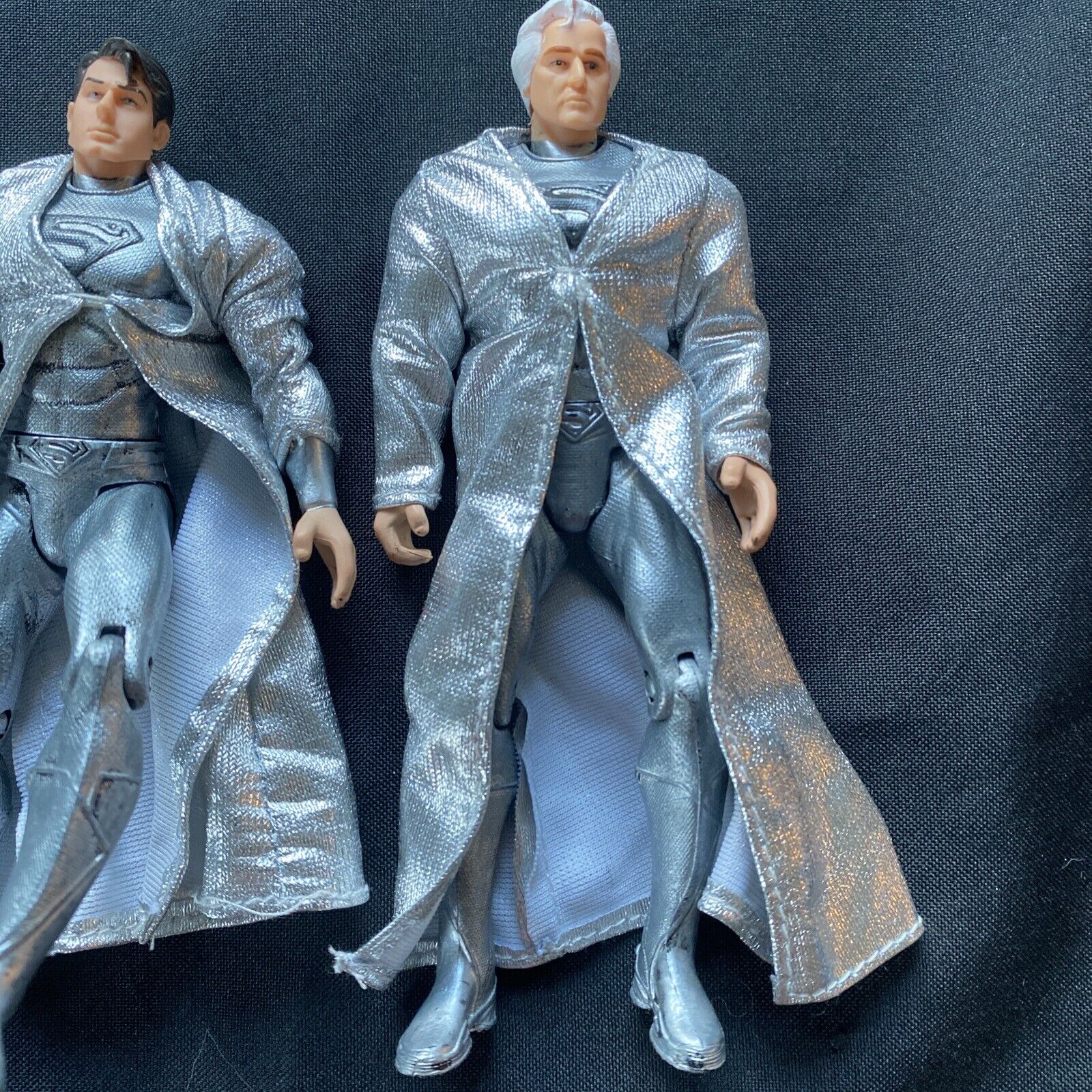 Vintage Kal-El x 2 and Jor-El x 1 figures Superman 5" Articulated - (9601)