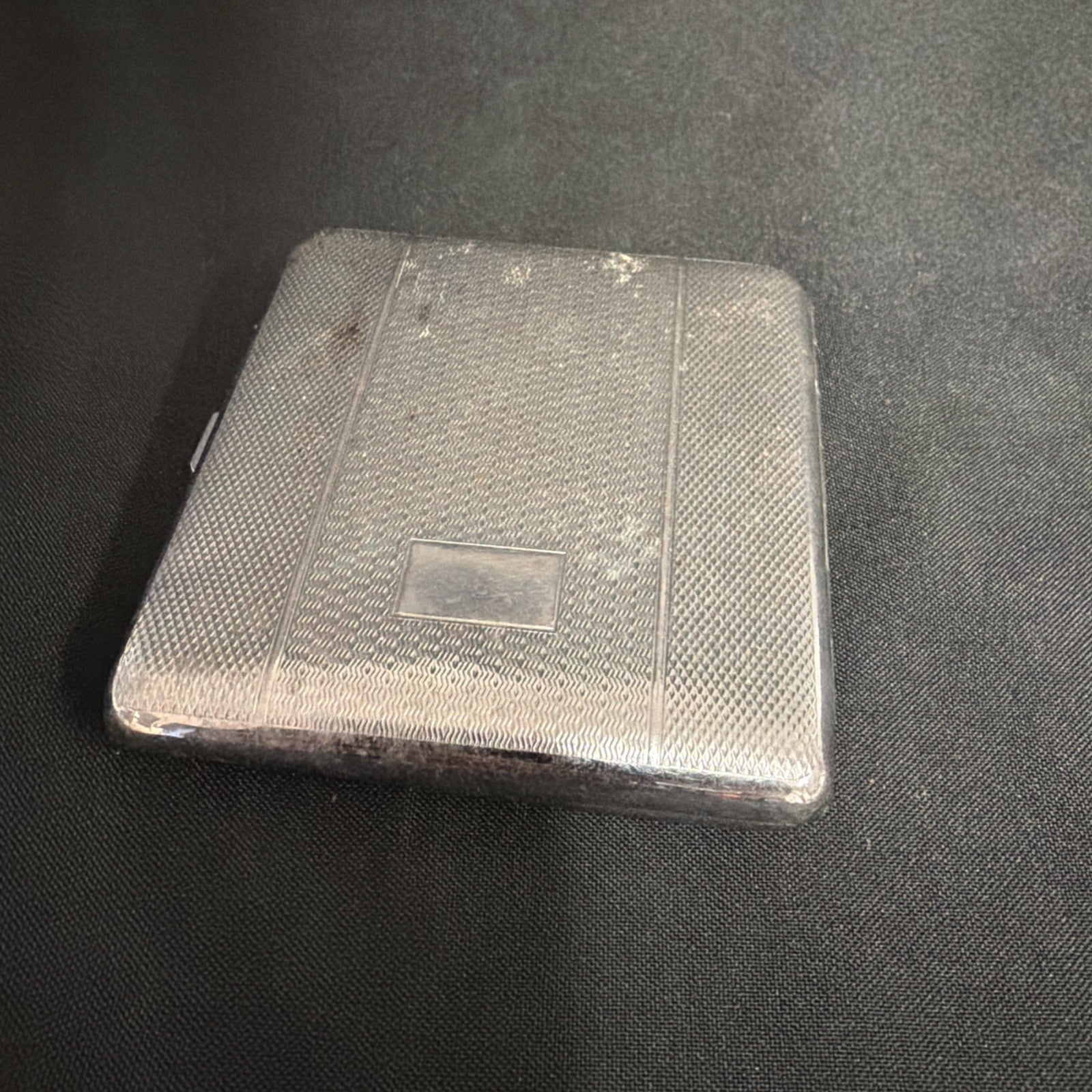 1940s Har-Bro Cigarette Case, Art Deco Design, Stainless Steel Har Bro- (1964)