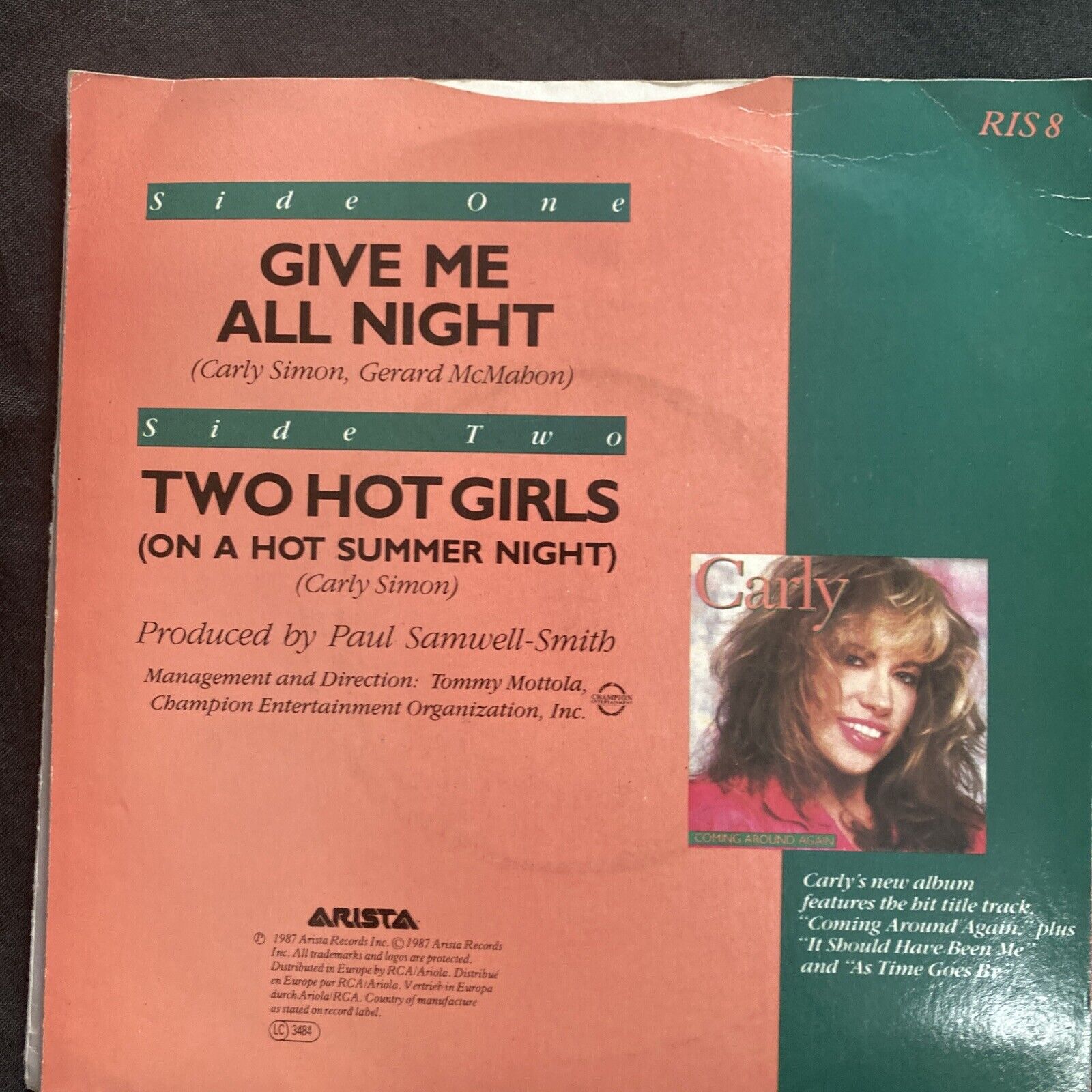 Vinyl Records 7" Singles 5 x 1980's  Kim Wilde, Leo Sayer, Carly Simon - 9438