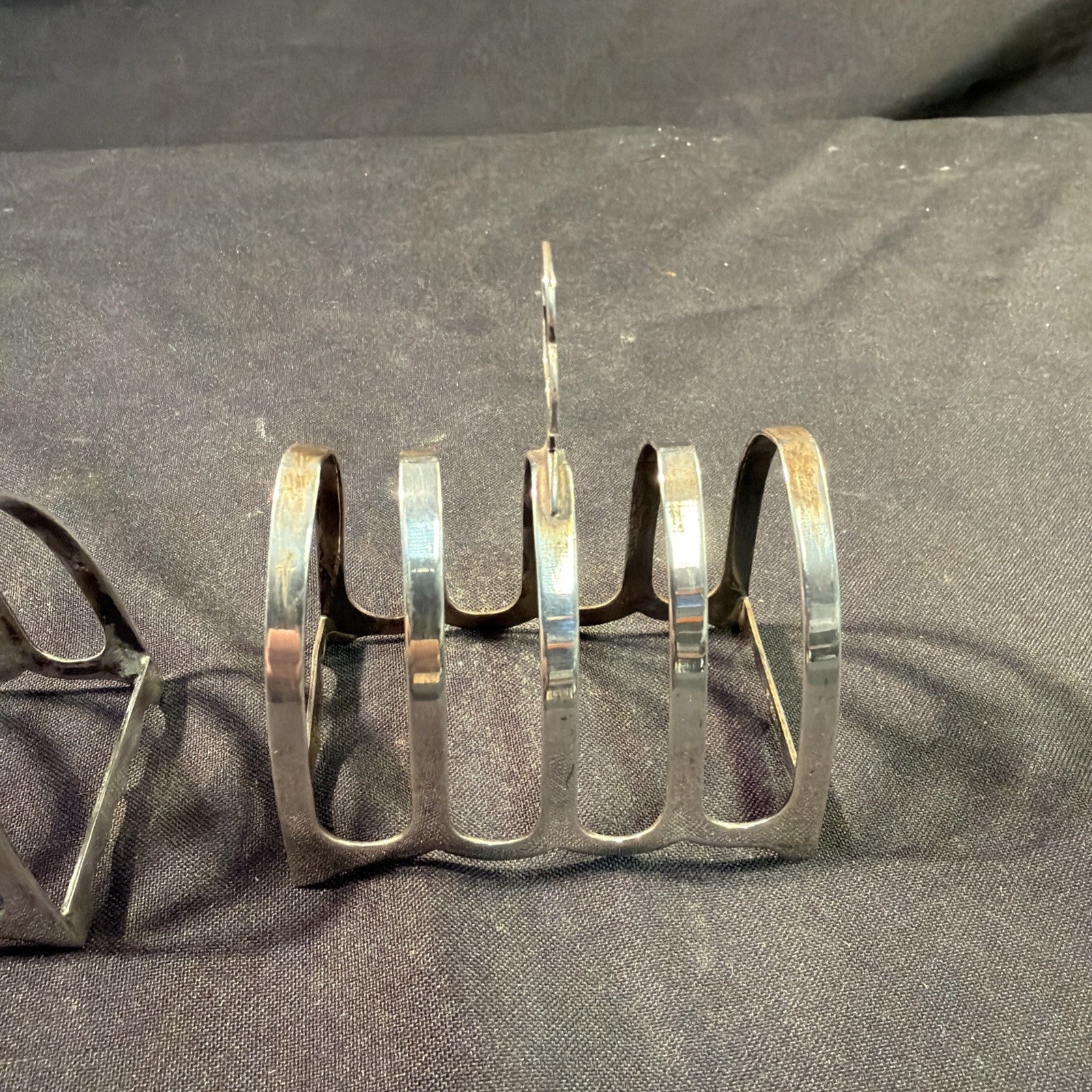Solid Silver Toast Racks Pair 1940 Cooper Brothers and Sons 82g - (2060)