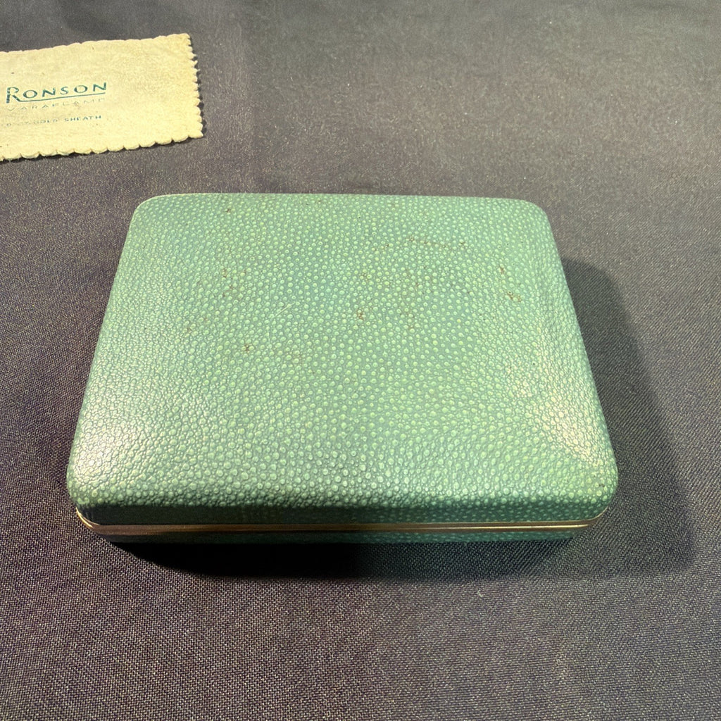 Ronson Varaflame Adonis 9ct Gold Sheath Lighter, box and cloth - (1999)