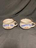 Pair of 1970's soup mugs Chicken and Tomato beautiful condition - (1797)