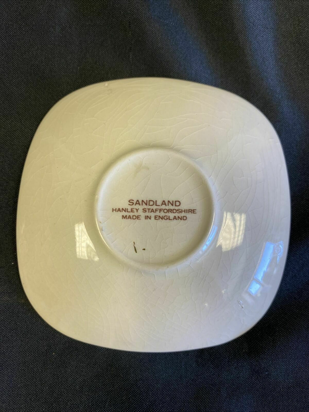 Sandland Hanley Staffordshire Pin Dish with Spaniel by Edwig Megargee - (7719)