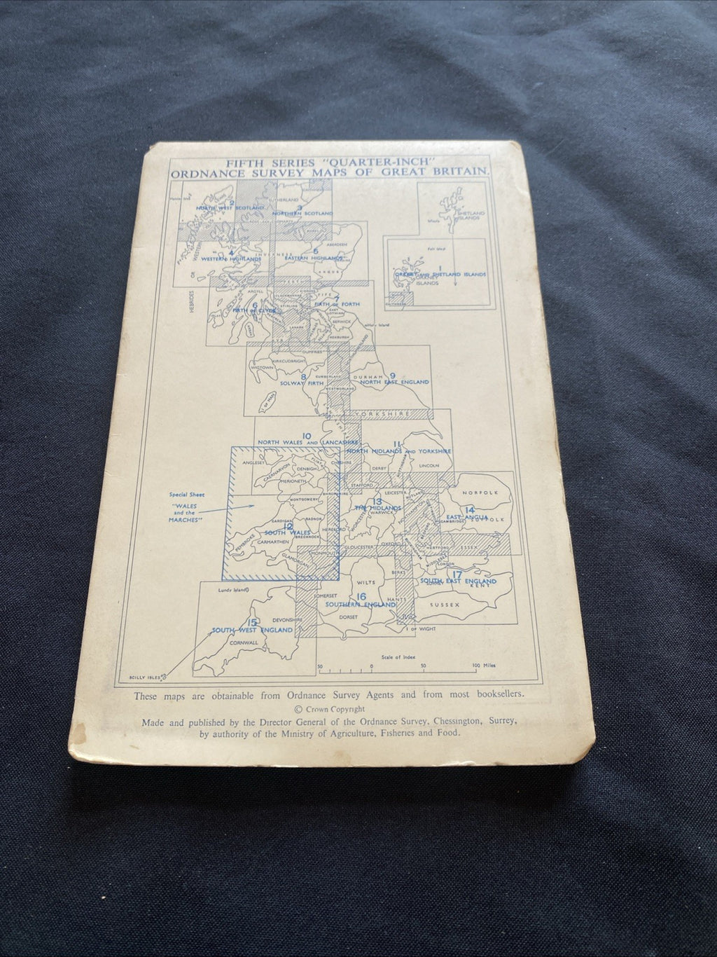 Western Highlands Ordnance Survey Quarter Inch Map Published 1961 #4 (1289)