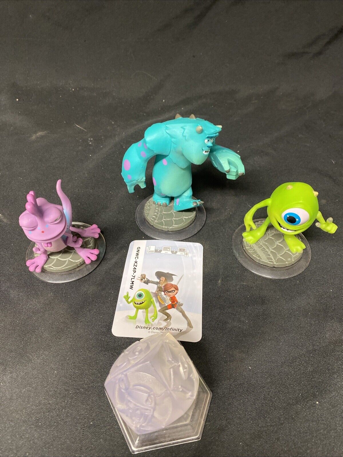 Disney Infinity 1.0 Monsters Inc. Sulley, Randy, Mike Wazowski plus crystal (5563)
