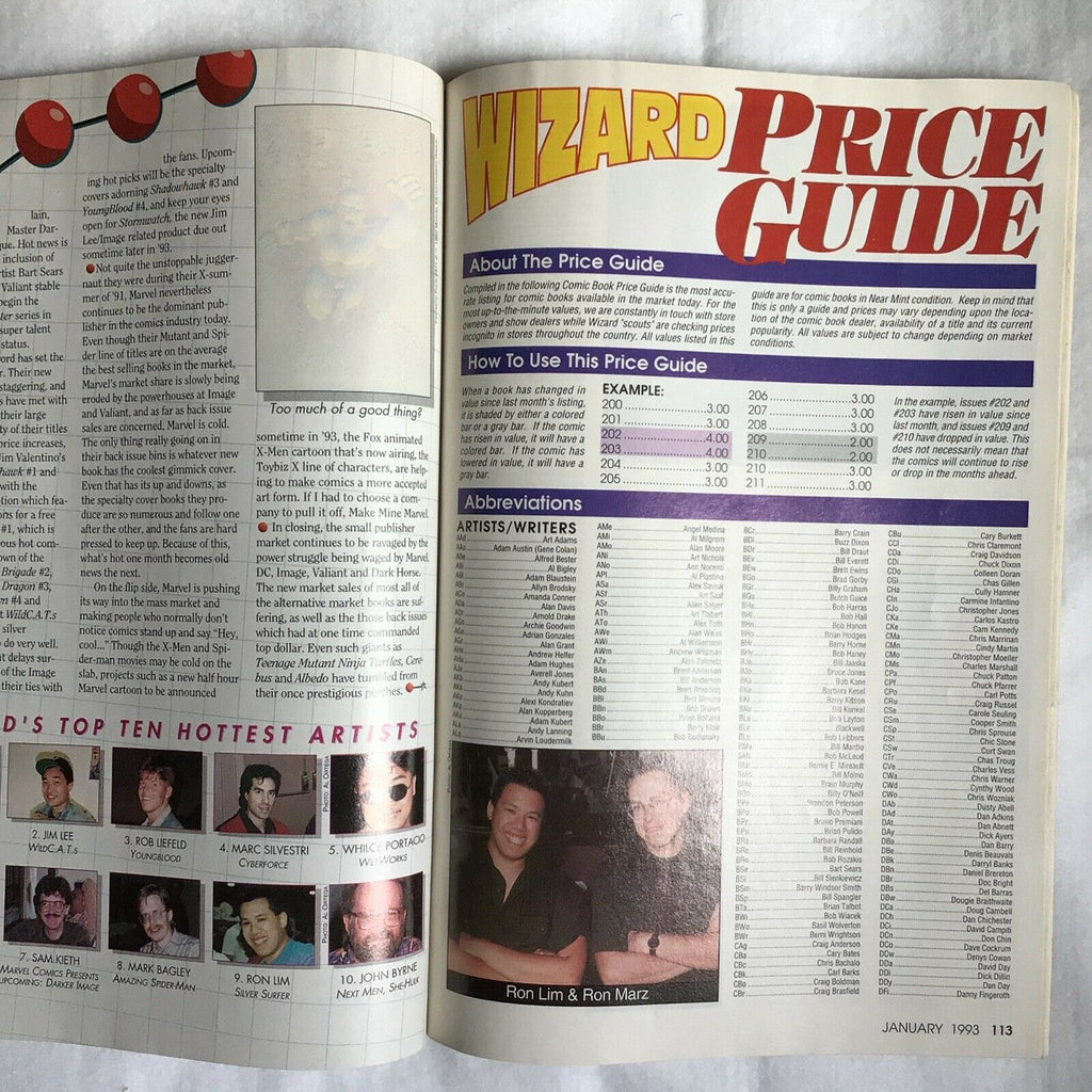 WIZARD Comic Collectors book and price guide No 17 January 1993 - (8895)