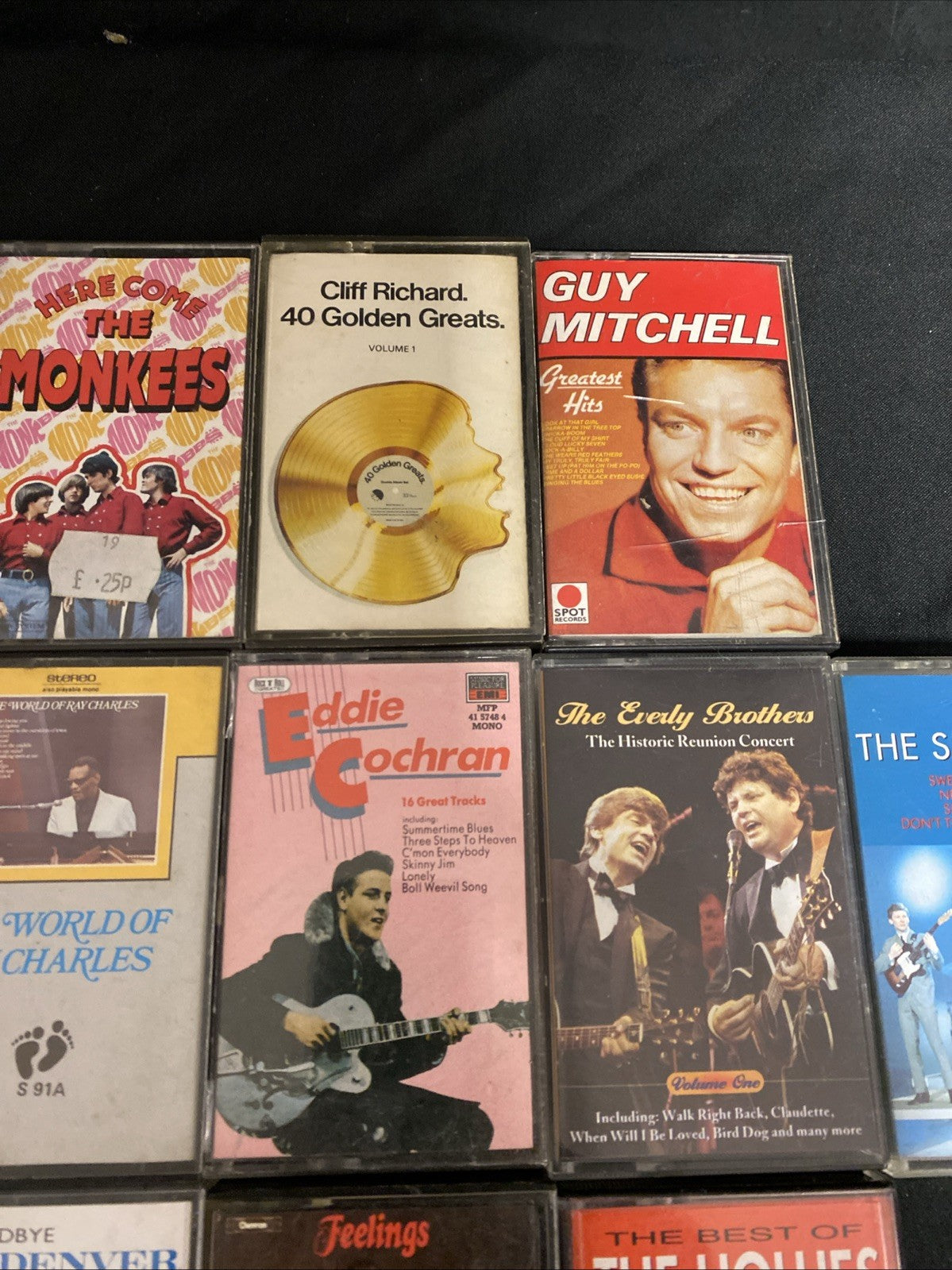 20 Cassette tapes Mainly 60's / 70's Searchers Ross Cochran - (1736)