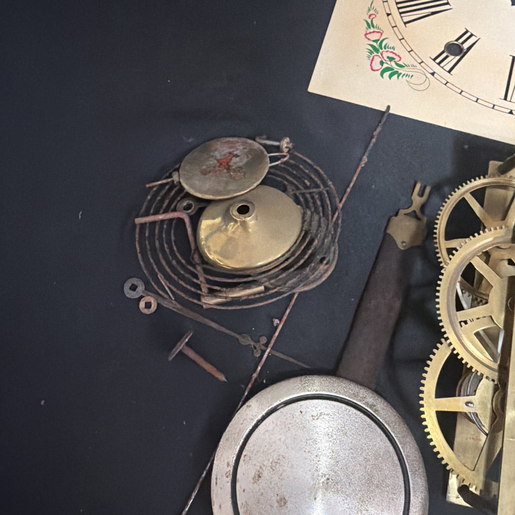 Jerome & Co "New Haven" 8 Day Clock 1850's Face, movement & weights - (1950)