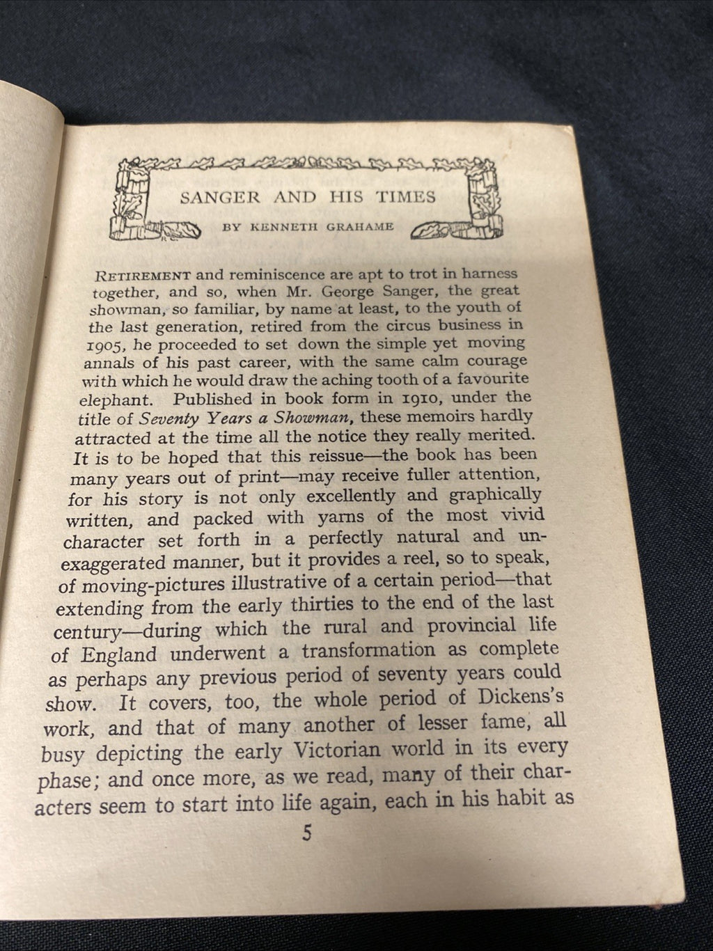Book - Seventy Years a Showman - Lord George Sanger - 1952 - (1503)