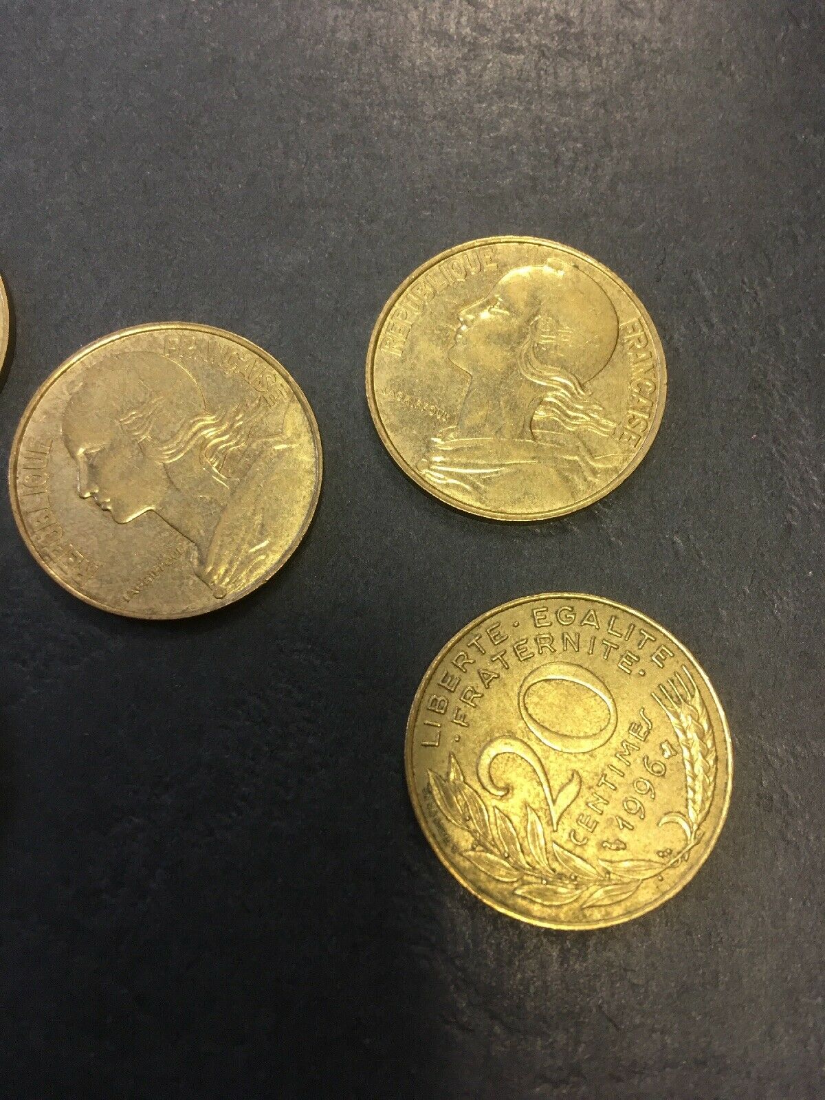 France 20 Centimes Coins Marianne x 5 - All 1990's - (2748)