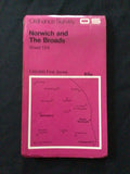 MAP - Ordnance Survey 1:50 1st Series 1974 -Norwich and The Broads #134 - (8711