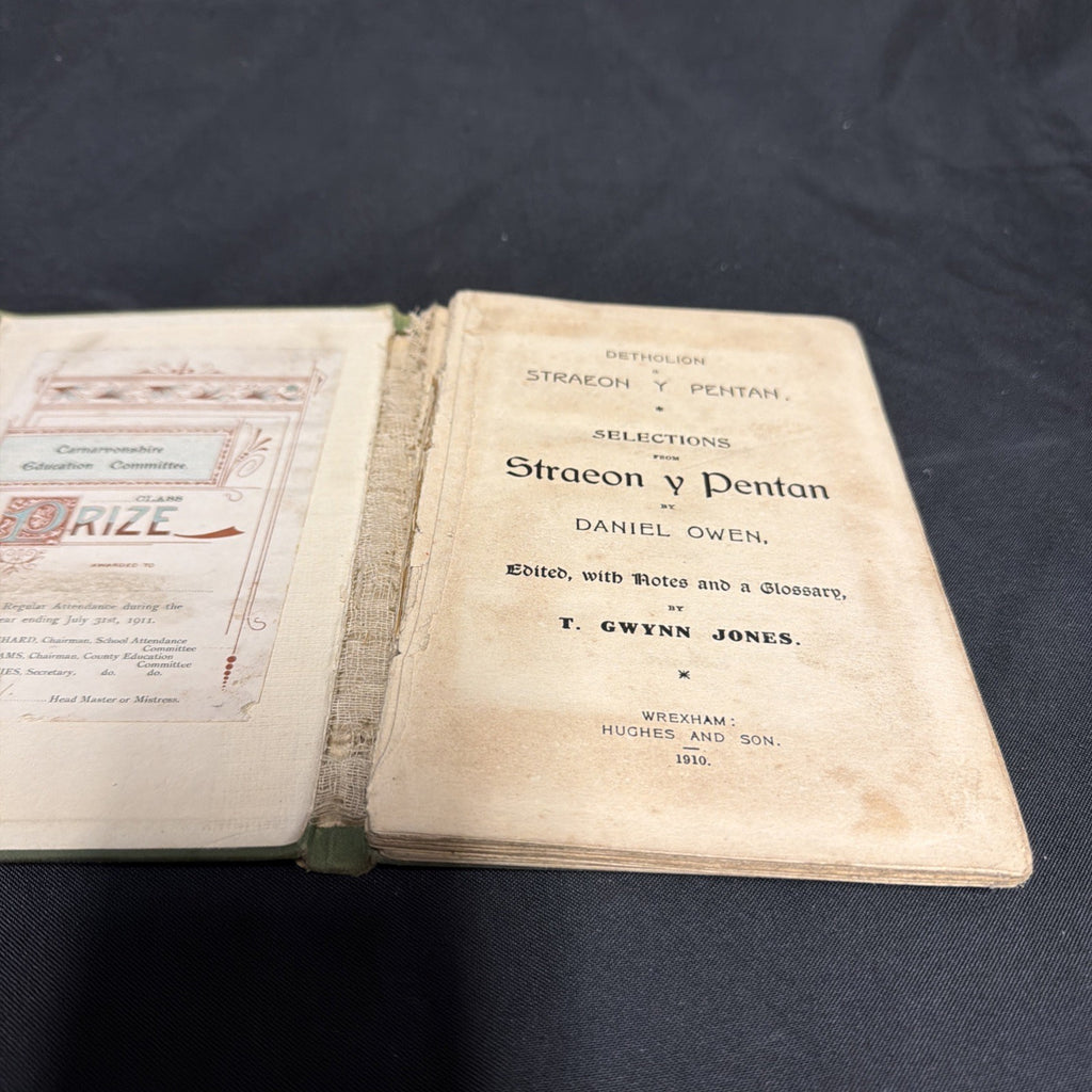 Detholion Straeon Y Pentan, Daniel Owen - Welsh Language book - (1901)