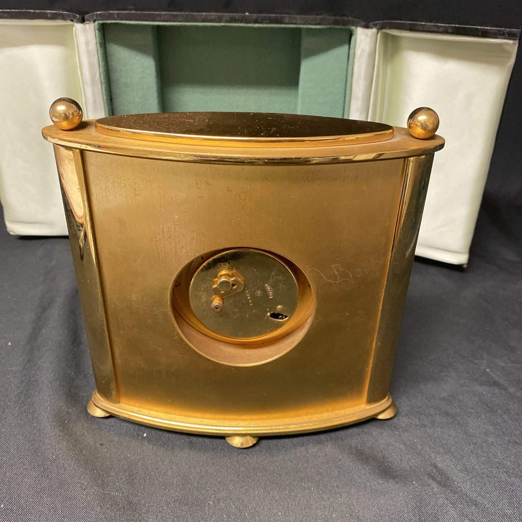 Mappin & Webb Angelus Boxed Clock very heavy brass 1930's Needs Repair -(1733)