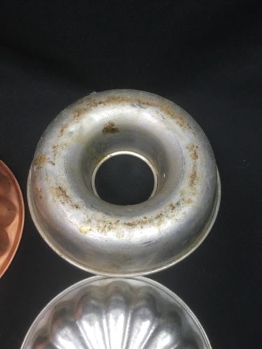 Vintage Aluminium Jelly Blancmange pans x 4 Vintage Tala rabbit - (6414)