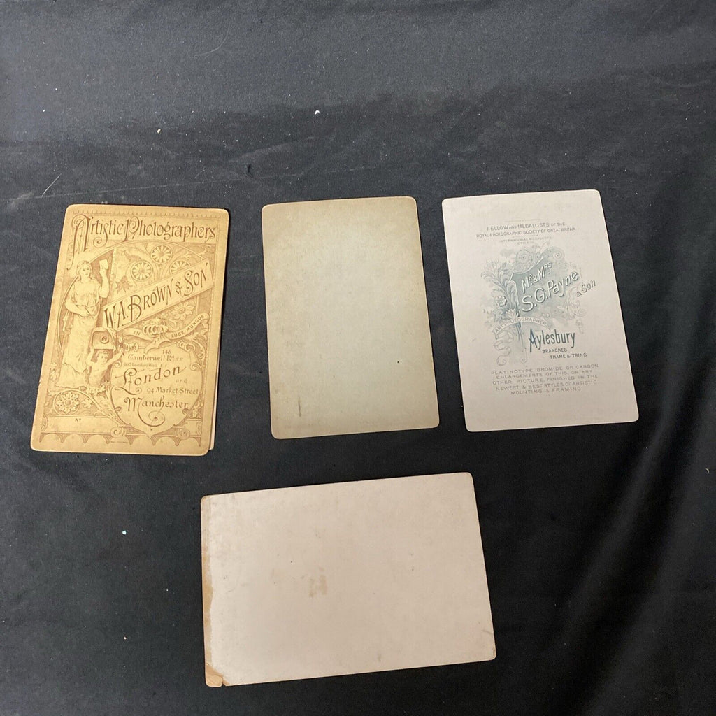 Victorian Cabinet Photos x 5 - 4 x Gentlemen and 1 x Group Photos - (5509)