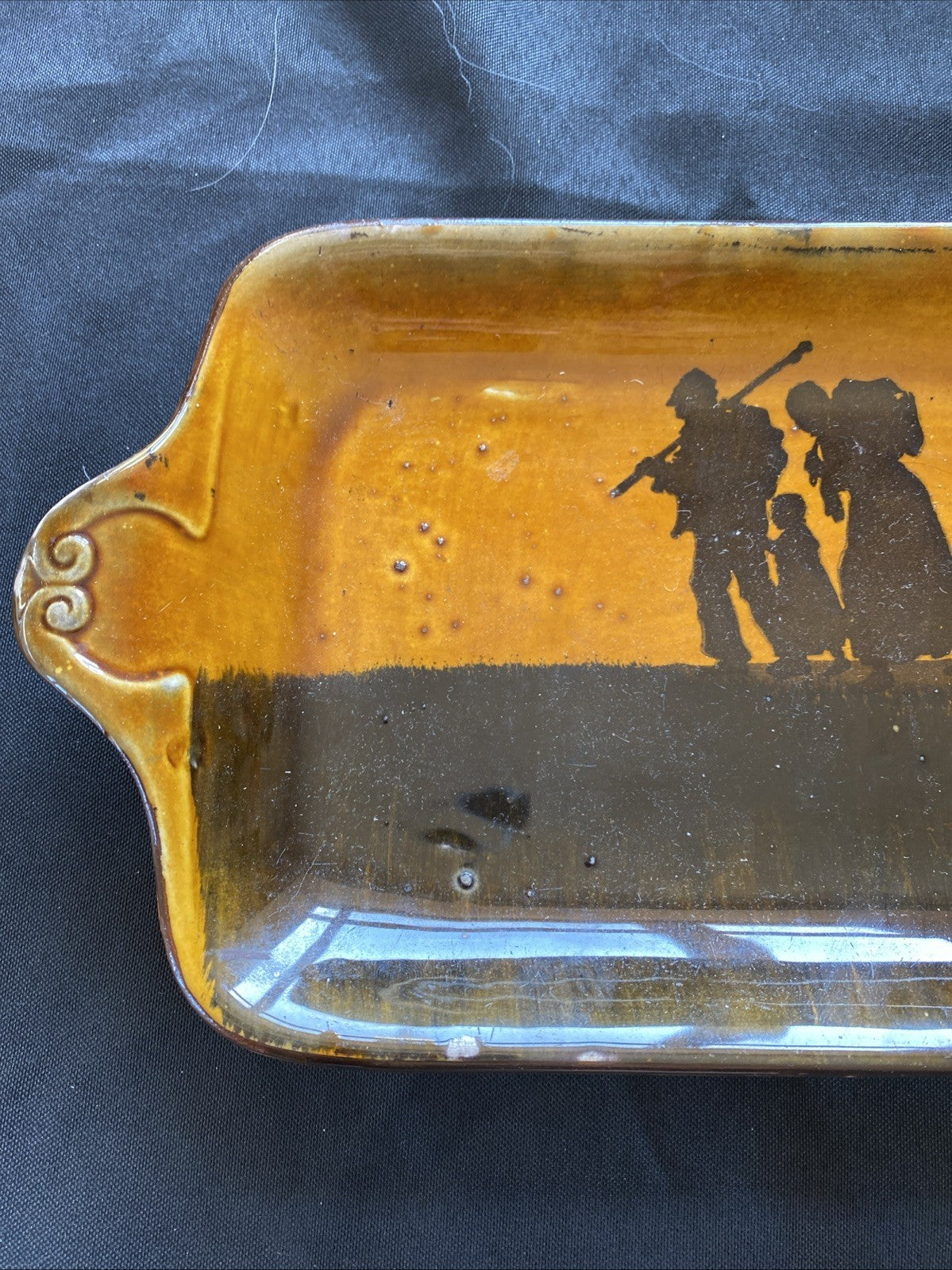 Royal Doulton RARE Silhouette series Farming ceramic tray pre 1922 - (1034)