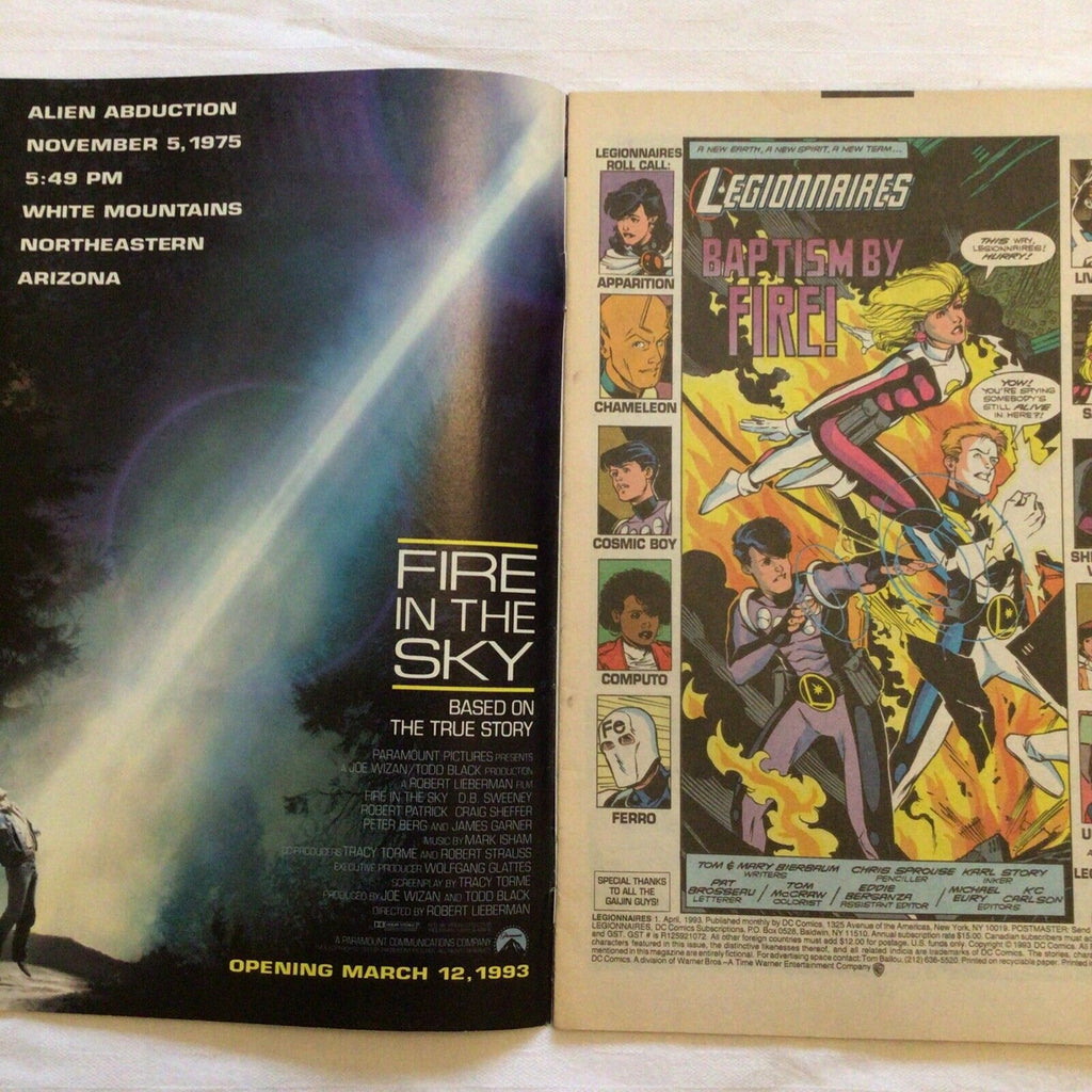 COMIC - DC Comics  LEGIONNAIRES The future begins here! Apr 1993 (8875)