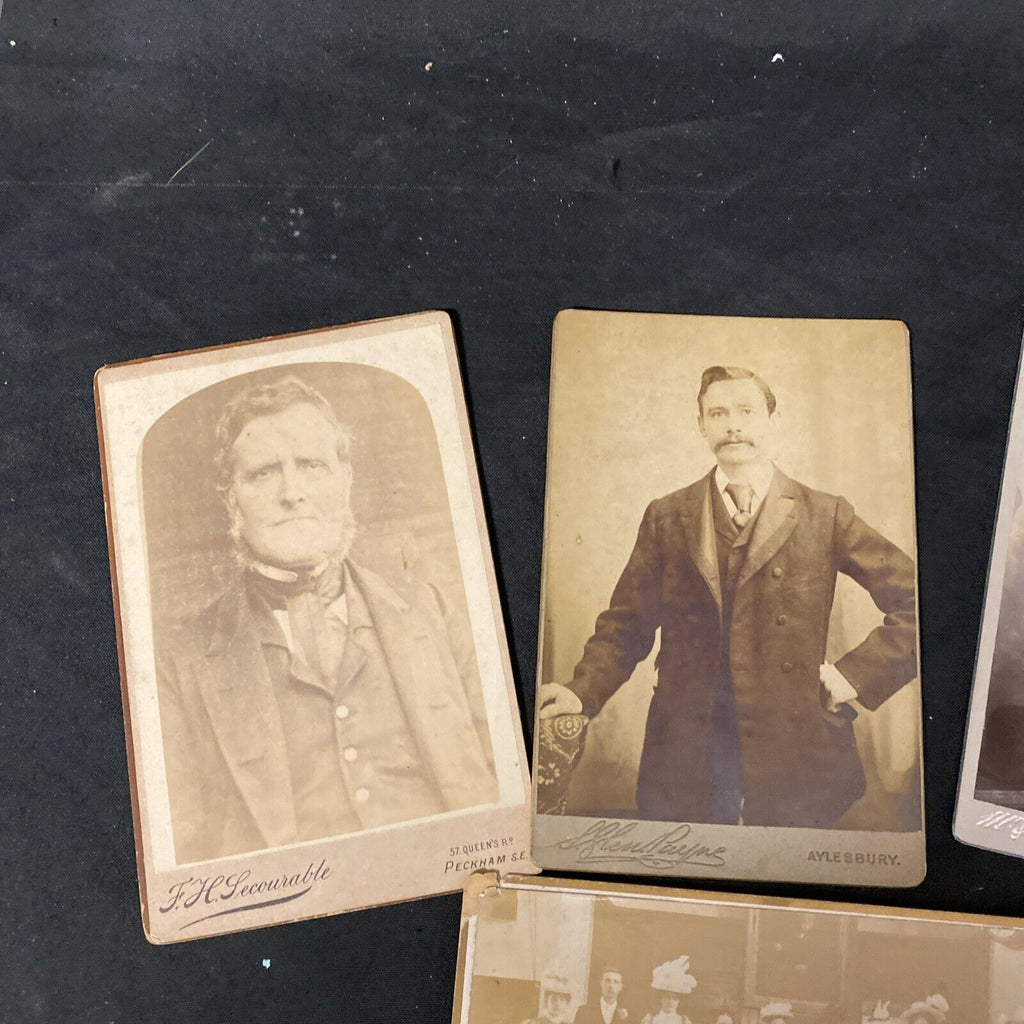 Victorian Cabinet Photos x 5 - 4 x Gentlemen and 1 x Group Photos - (5509)